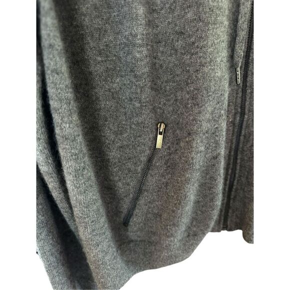 Sport The Kooples Cashmere Grey Zip Up Hoodie Size 2 - Picture 10 of 10